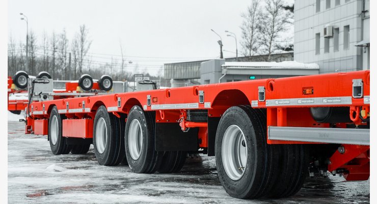 Полуприцеп-тяжеловоз Тверьстроймаш 993941-AL48 — колесная группа